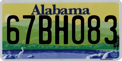 AL license plate 67BH083