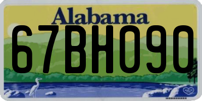 AL license plate 67BH090