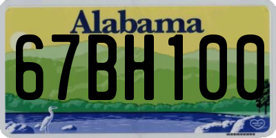 AL license plate 67BH100