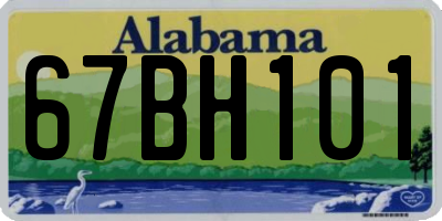 AL license plate 67BH101