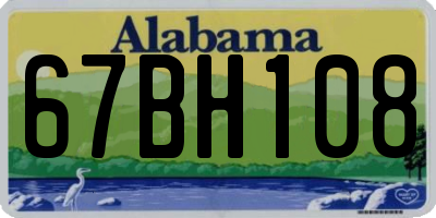 AL license plate 67BH108