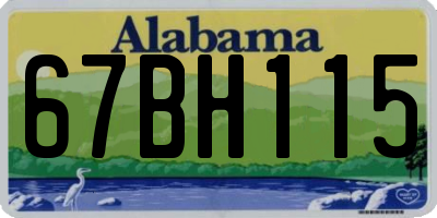 AL license plate 67BH115