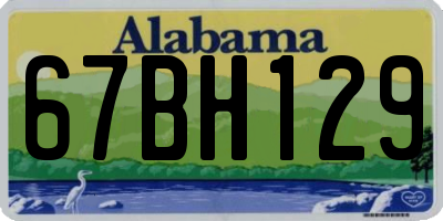AL license plate 67BH129