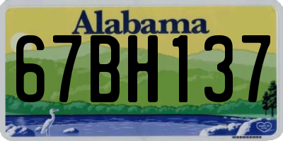 AL license plate 67BH137