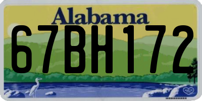 AL license plate 67BH172