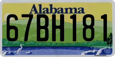 AL license plate 67BH181