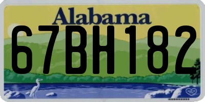 AL license plate 67BH182