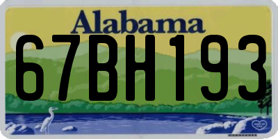 AL license plate 67BH193