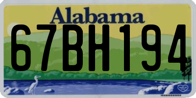 AL license plate 67BH194