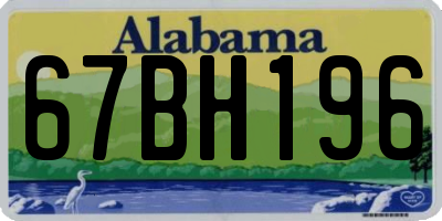 AL license plate 67BH196