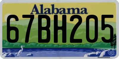 AL license plate 67BH205