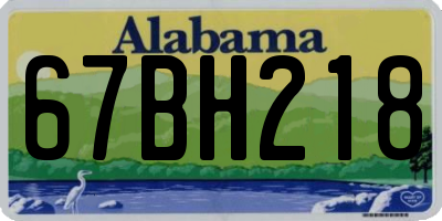 AL license plate 67BH218