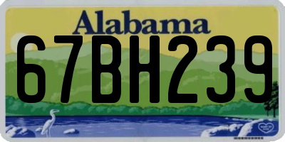 AL license plate 67BH239