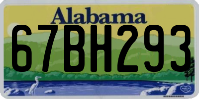 AL license plate 67BH293