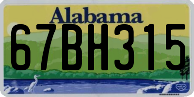 AL license plate 67BH315