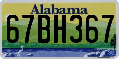 AL license plate 67BH367