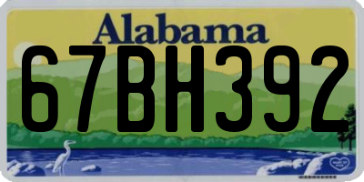 AL license plate 67BH392