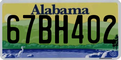 AL license plate 67BH402