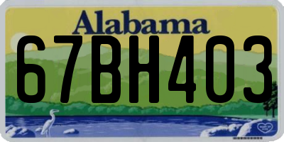 AL license plate 67BH403