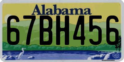 AL license plate 67BH456