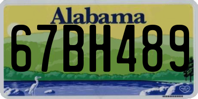 AL license plate 67BH489