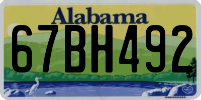AL license plate 67BH492