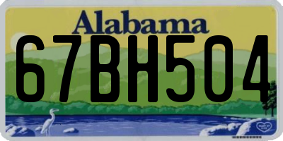 AL license plate 67BH504