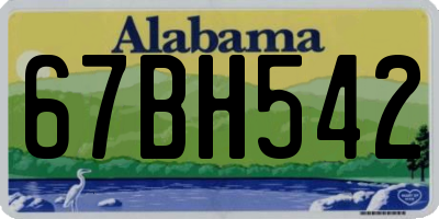AL license plate 67BH542