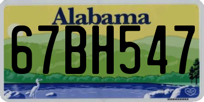 AL license plate 67BH547