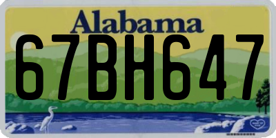 AL license plate 67BH647