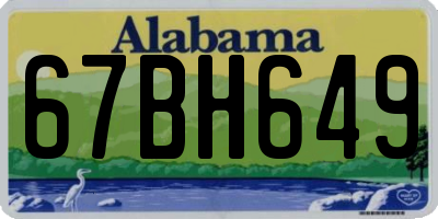 AL license plate 67BH649