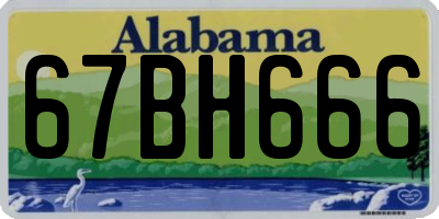 AL license plate 67BH666