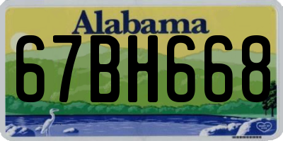 AL license plate 67BH668