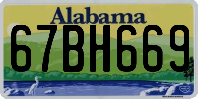AL license plate 67BH669