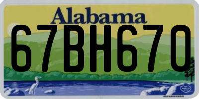 AL license plate 67BH670
