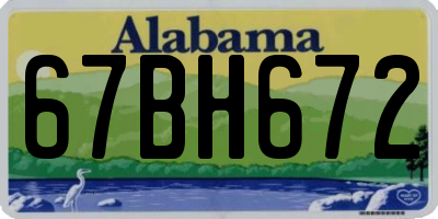 AL license plate 67BH672