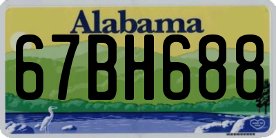 AL license plate 67BH688