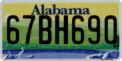 AL license plate 67BH690