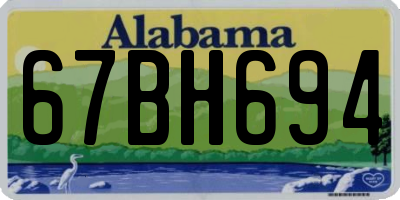 AL license plate 67BH694