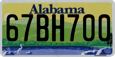 AL license plate 67BH700