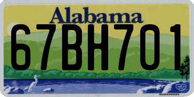 AL license plate 67BH701