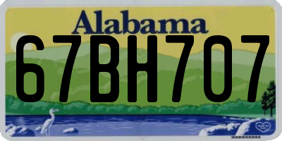 AL license plate 67BH707