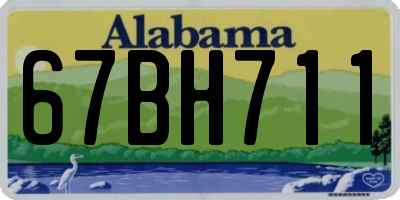 AL license plate 67BH711