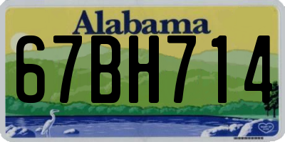 AL license plate 67BH714