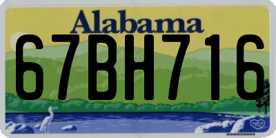 AL license plate 67BH716