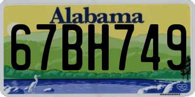 AL license plate 67BH749
