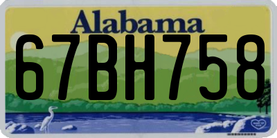 AL license plate 67BH758