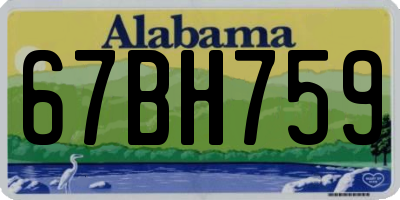 AL license plate 67BH759
