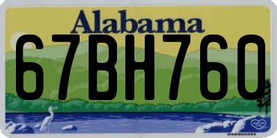 AL license plate 67BH760