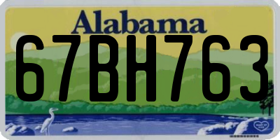 AL license plate 67BH763